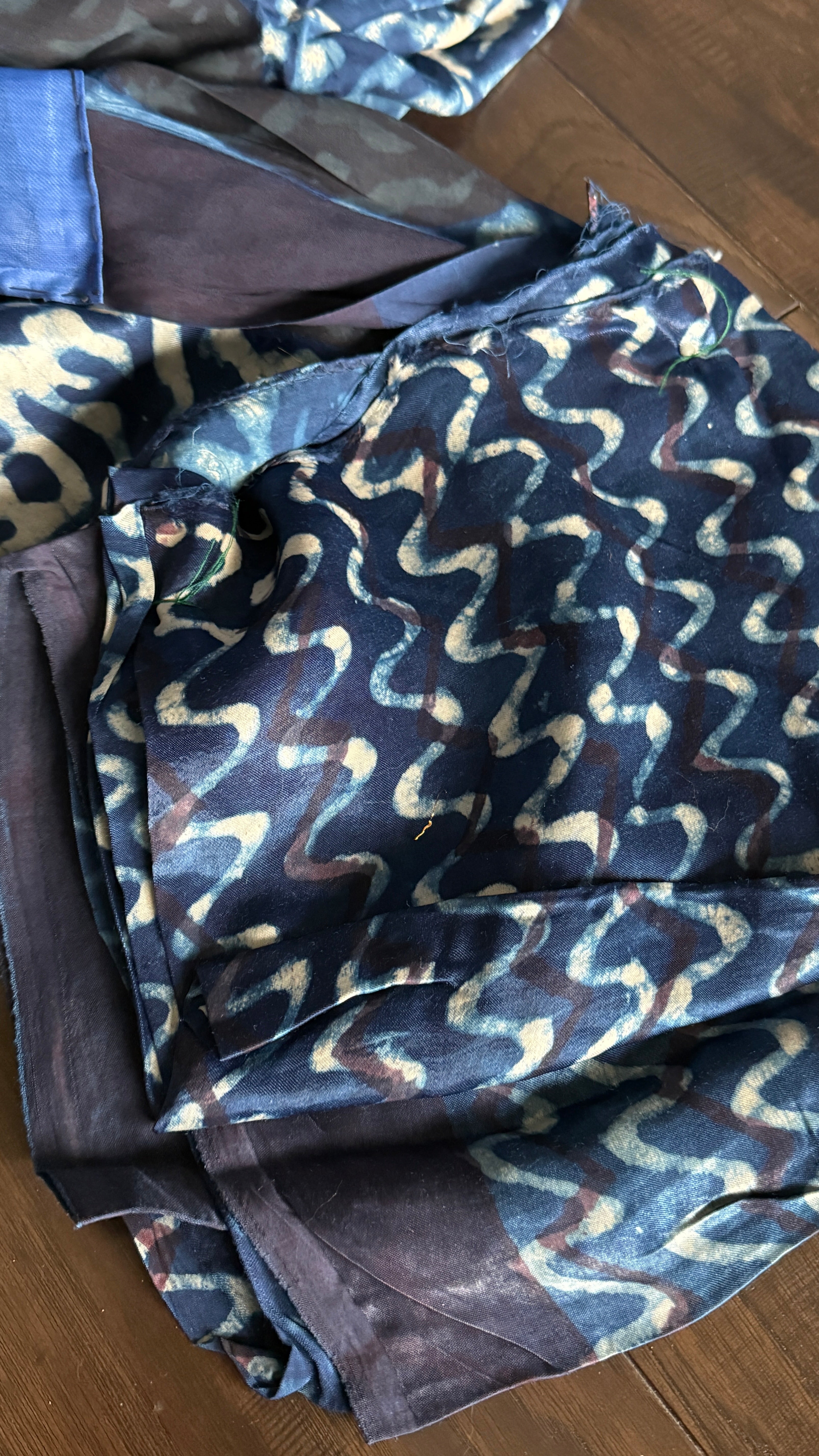 Modal Silk Vegetable Organic Dye Saree - Indigo Blue 2