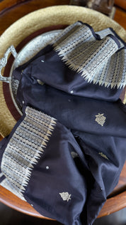 Exclusive Pure Katan Silk Kadhua Banarasi - Black