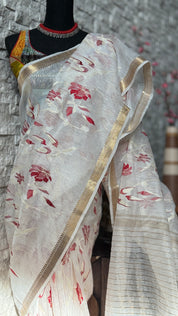 Embroidered Linen - White
