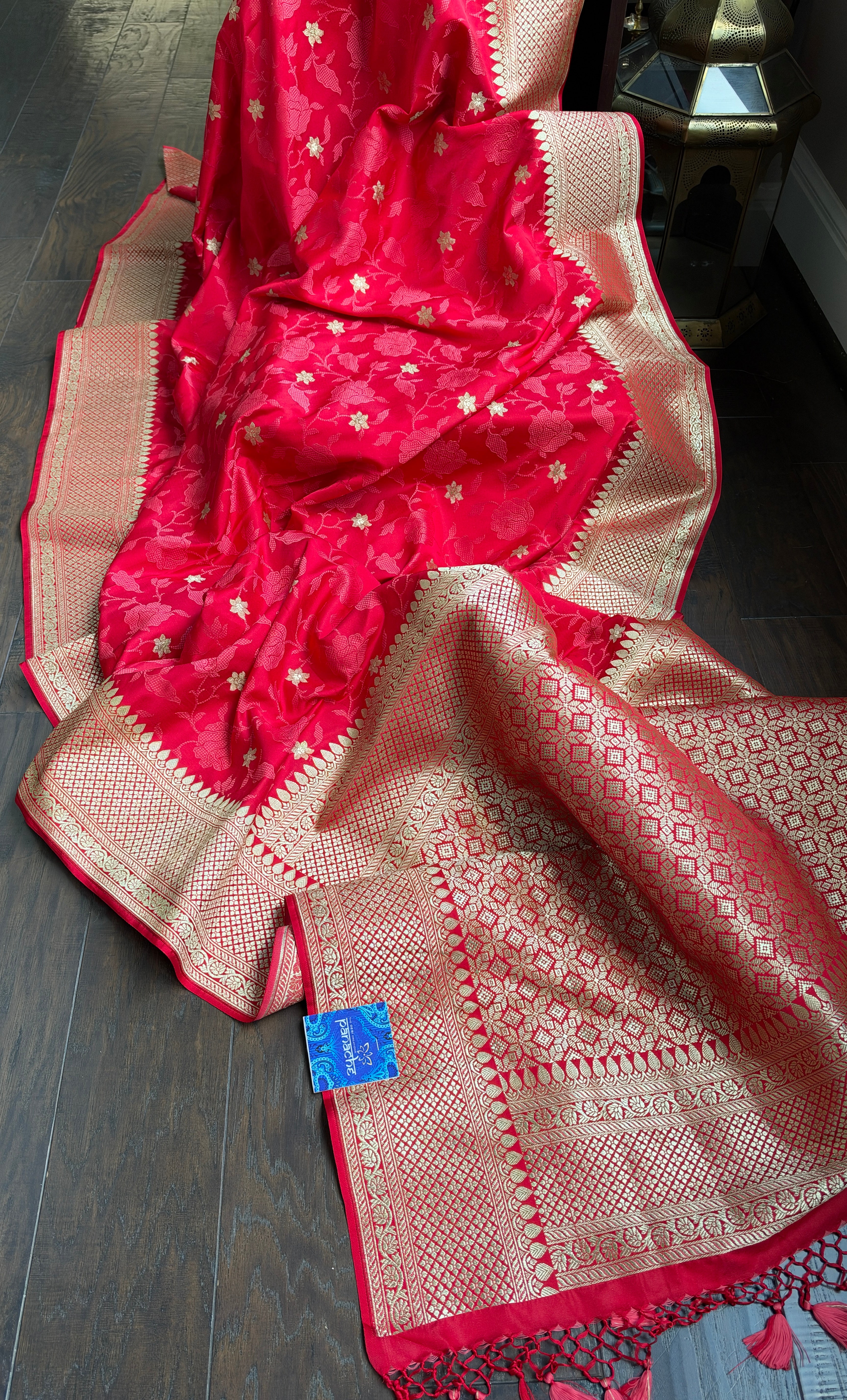 Soft Silk Banarasi - Red Resham Woven