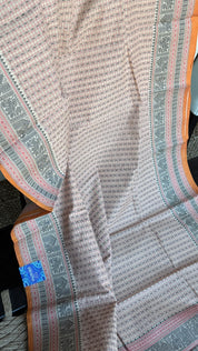 Kanchi Cotton Handloom - Marble Peach