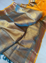 Pure SICO Gadwal - Sunrise Yellow Teal Blue