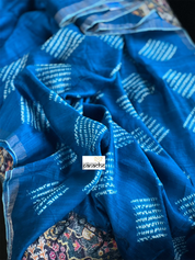 Pure Matka Silk Shibori - Royal Blue