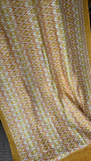 Bishnupur Silk Printed - Yellow Ikat