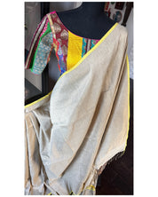 Pure Khadi Matka Cotton Brocade - Sand Color Handwove