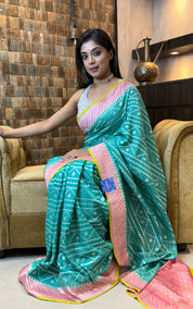 Muga Georgette Banarasi - Sea Green