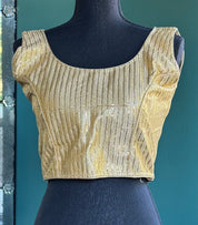 Designer Blouse - Yellow Golden Sequin