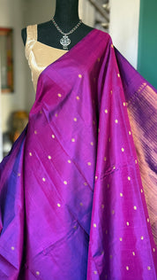 Pure Silk Kanjivaram - Magenta Borderless