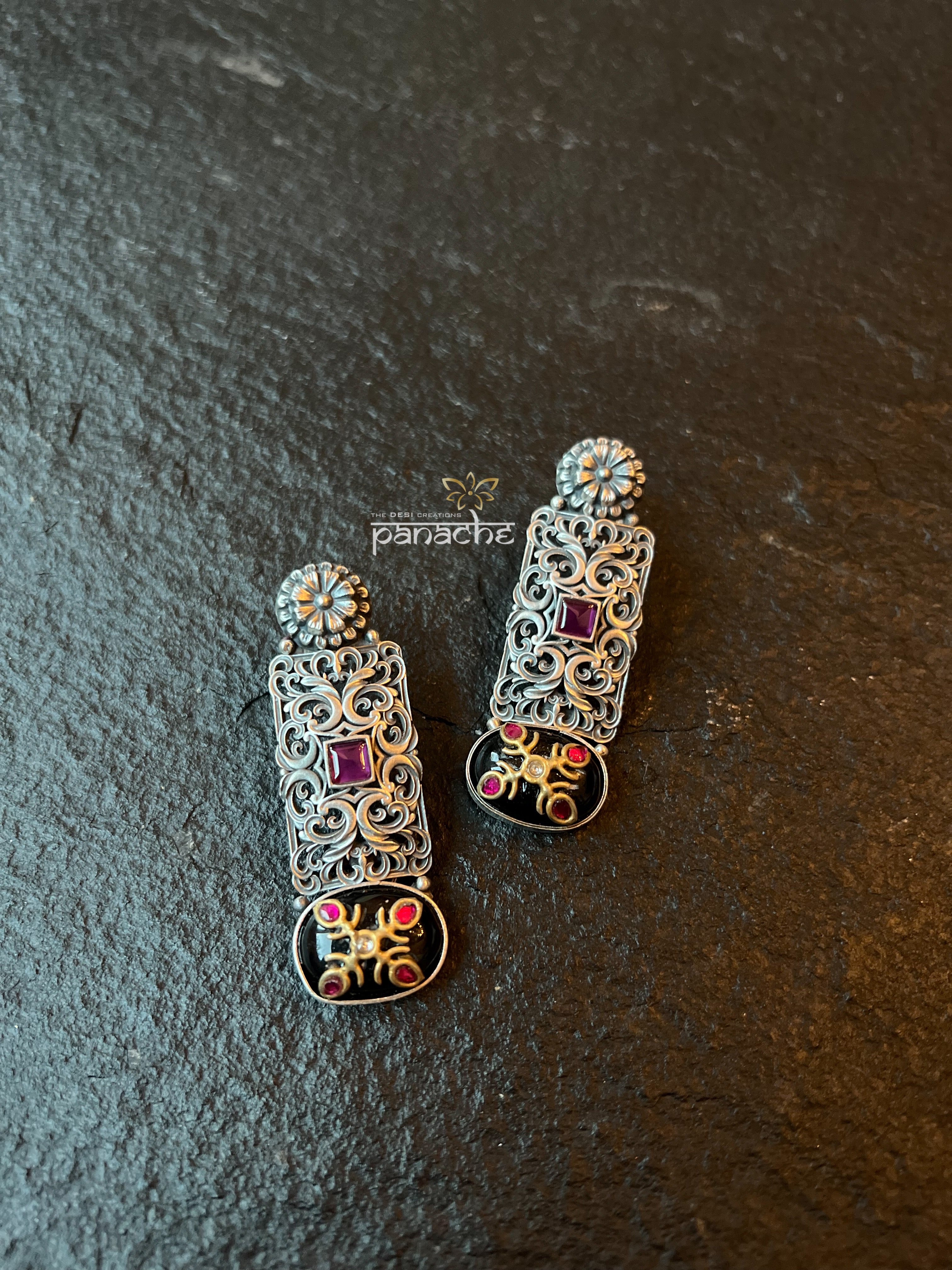 Earring 925 Silver- Black Onyx