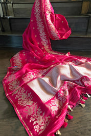 Kota Silk Banarasi - Magenta Pink