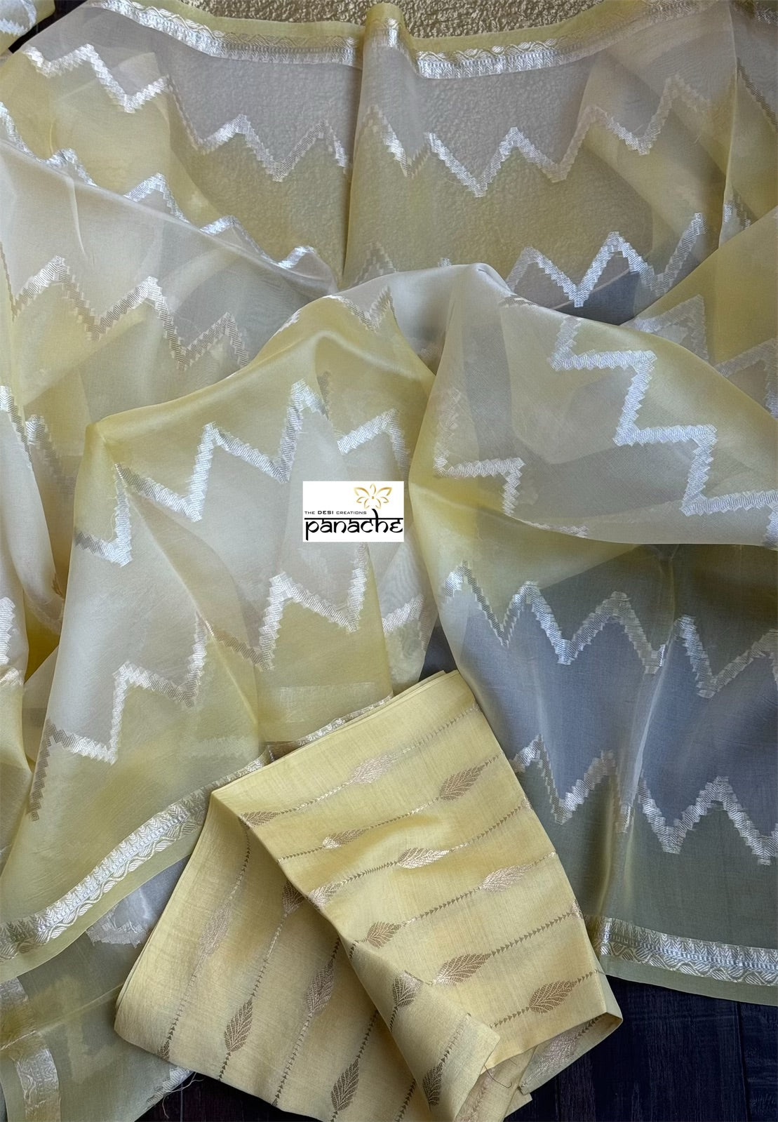 Organza Silk Banarsi - Yellow