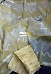 Organza Silk Banarsi - Yellow