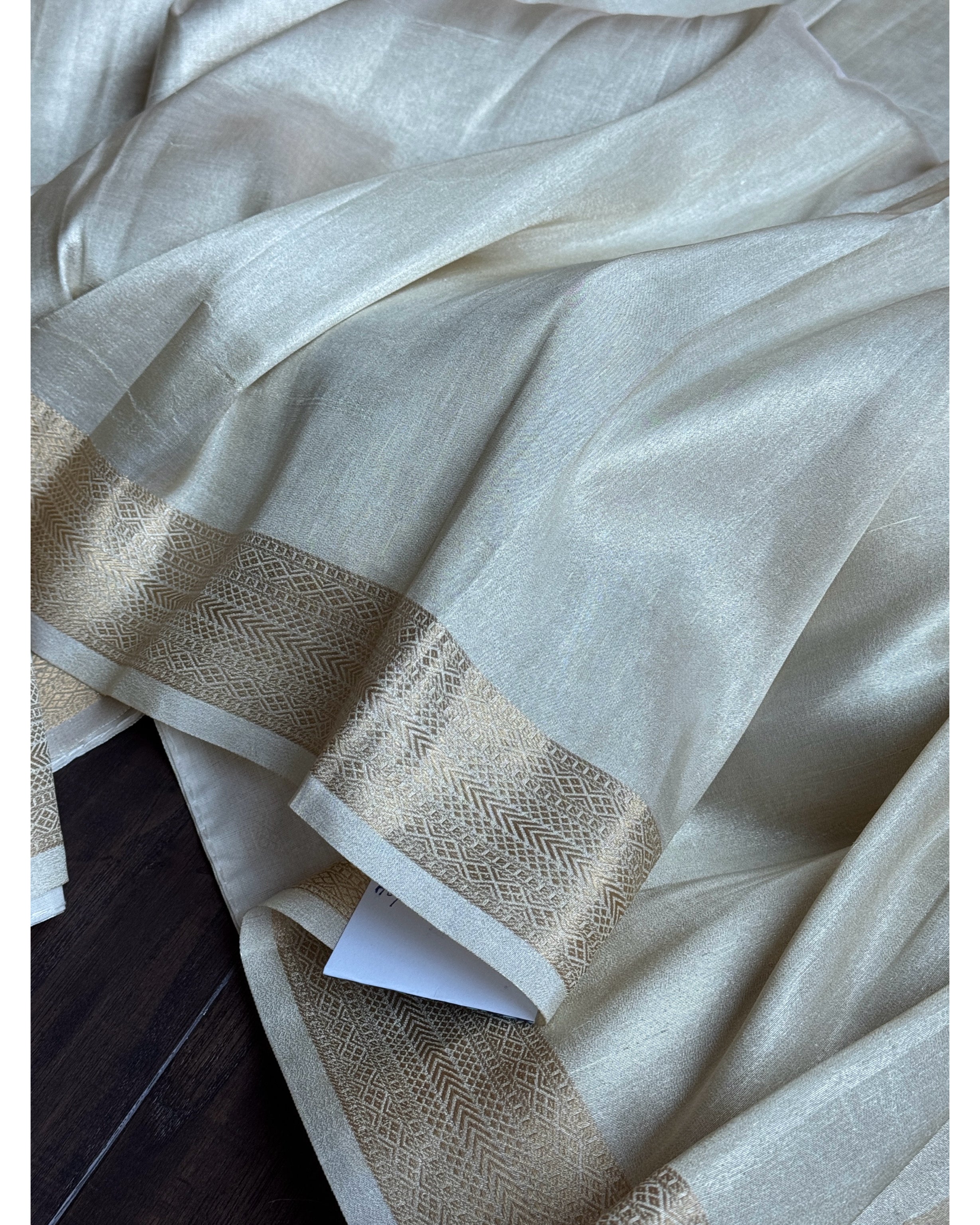 Pure Tissue Silk Banarasi - Champagne Gold