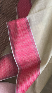 Pure Khadi Cotton Handloom - Moss Grey Red