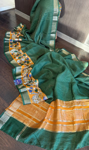 Designer Crepe Silk - Green Yellow