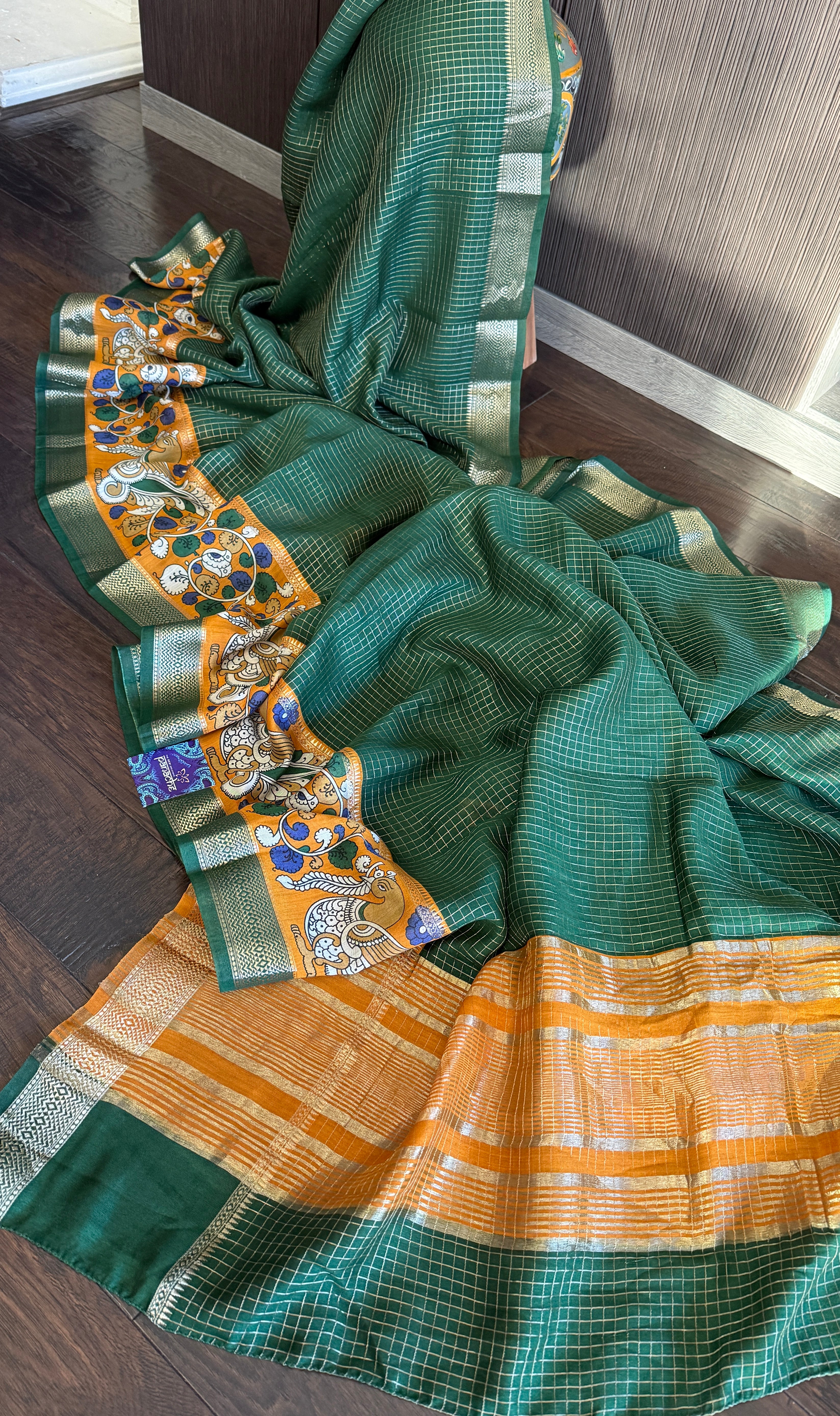 Designer Crepe Silk - Green Yellow