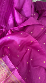 Pure Silk Contemporary Banarasi - Purple Striped
