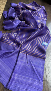 Matka Silk Muslin - Lavender Half Half
