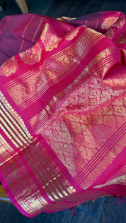 Pure SICO Gadwal - Maroon Magenta Purple