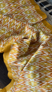 Bishnupur Silk Printed - Yellow Ikat