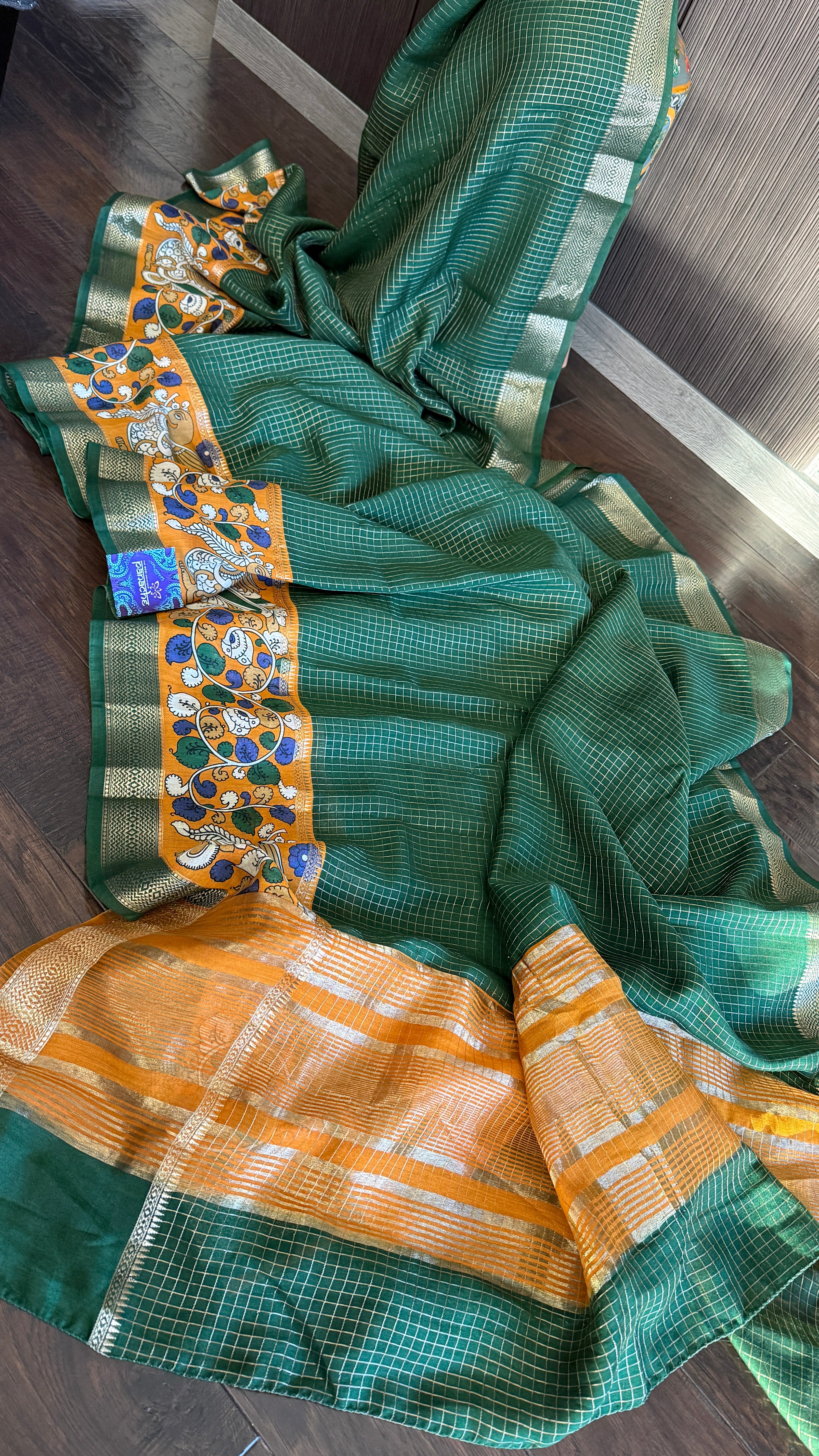 Designer Crepe Silk - Green Yellow