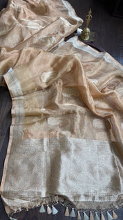 Pure Tissue Silk Banarasi - Golden Khadhua Woven