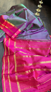 Pure Silk Kanjivaram - Purple Dual Tone