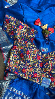 Designer Blouse - Blue Multicolor Embroidered