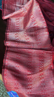 Pure Matka Silk - Maroon Zari Woven