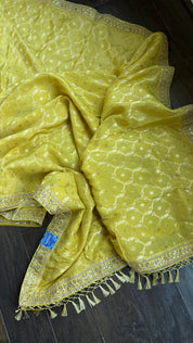 Designer Tissue Soft Silk - Yellow Woven