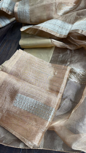 Pure Tissue Silk Banarasi - Golden Khadhua Woven