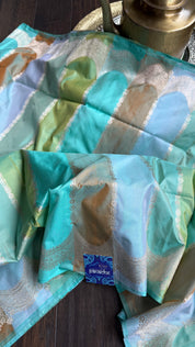 Pure Silk Rangkat Banarasi - Multi shaded