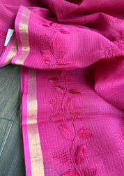 Embroidered Kota Silk - Pink