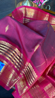 Pure SICO Gadwal - Maroon Magenta Purple