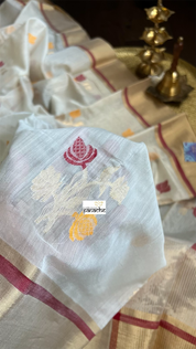 Pure Chanderi Silk Cotton - Off White Eknaliya Woven