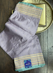 Pure Silk Mashru Kadhua Banarasi- Lavender