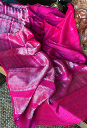 Pure Matka Silk - Magenta Pink Woven