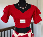 Designer Blouse - Red Hakoba