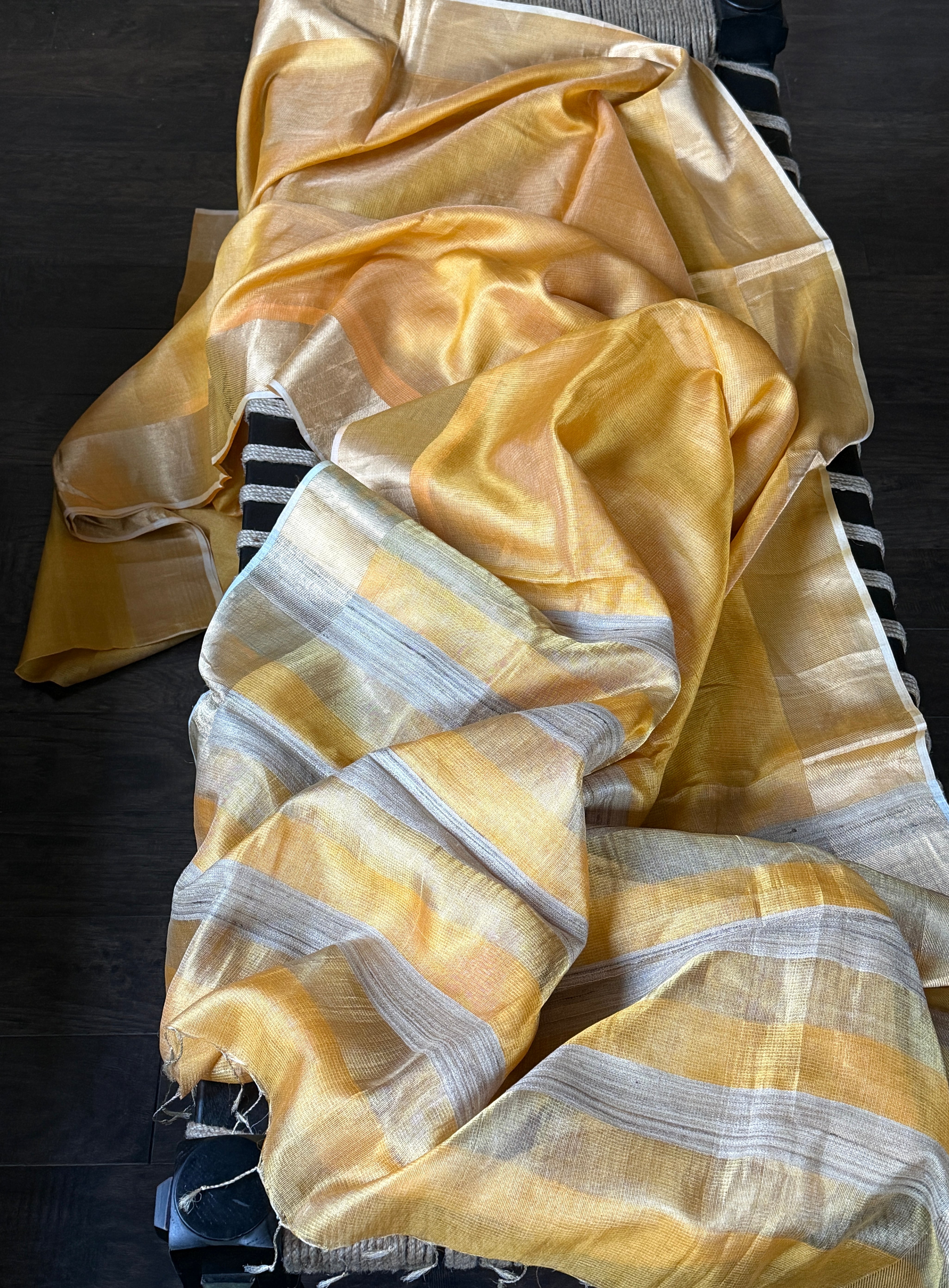 Tissue Silk - Golden Yellow Gicha Palla