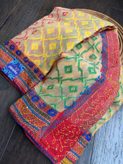 Designer Jamdaani Lambani Embroidered - Beige Cream Multi Color