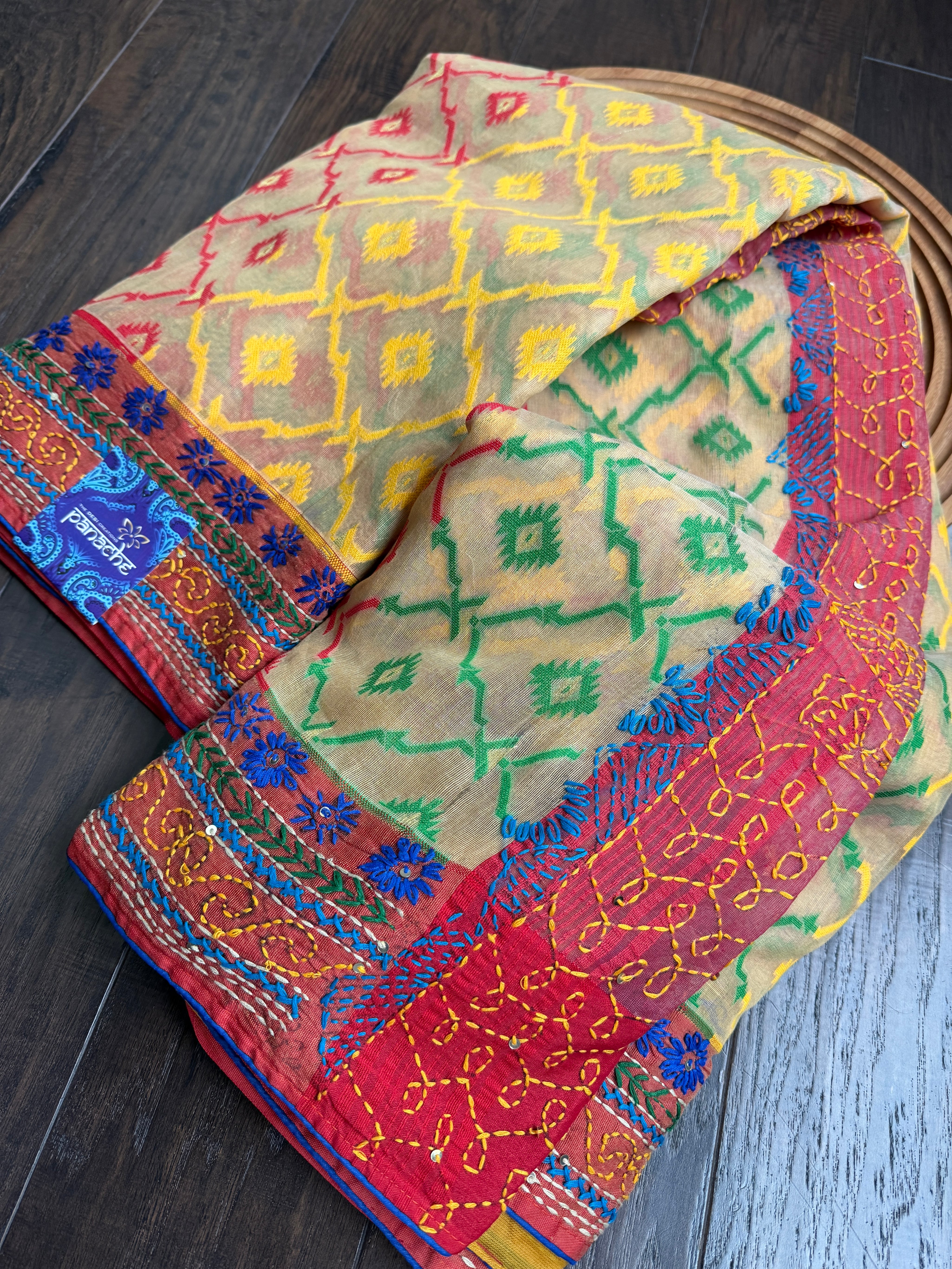 Designer Jamdaani Lambani Embroidered - Beige Cream Multi Color