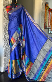 Pure Tussar Silk - Royal Blue