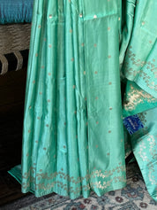 Pure Silk Mashru Banarasi- Sea Green