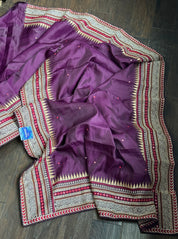 Soft Silk Embroidered - Purple