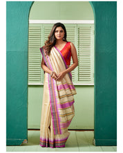Vidarbha Tussar Silk - Tussar Color Purple woven