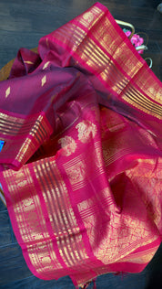 Pure SICO Gadwal - Maroon Magenta Purple