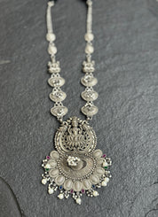 German Silver Pendent Lakshmi- Vintage Necklace