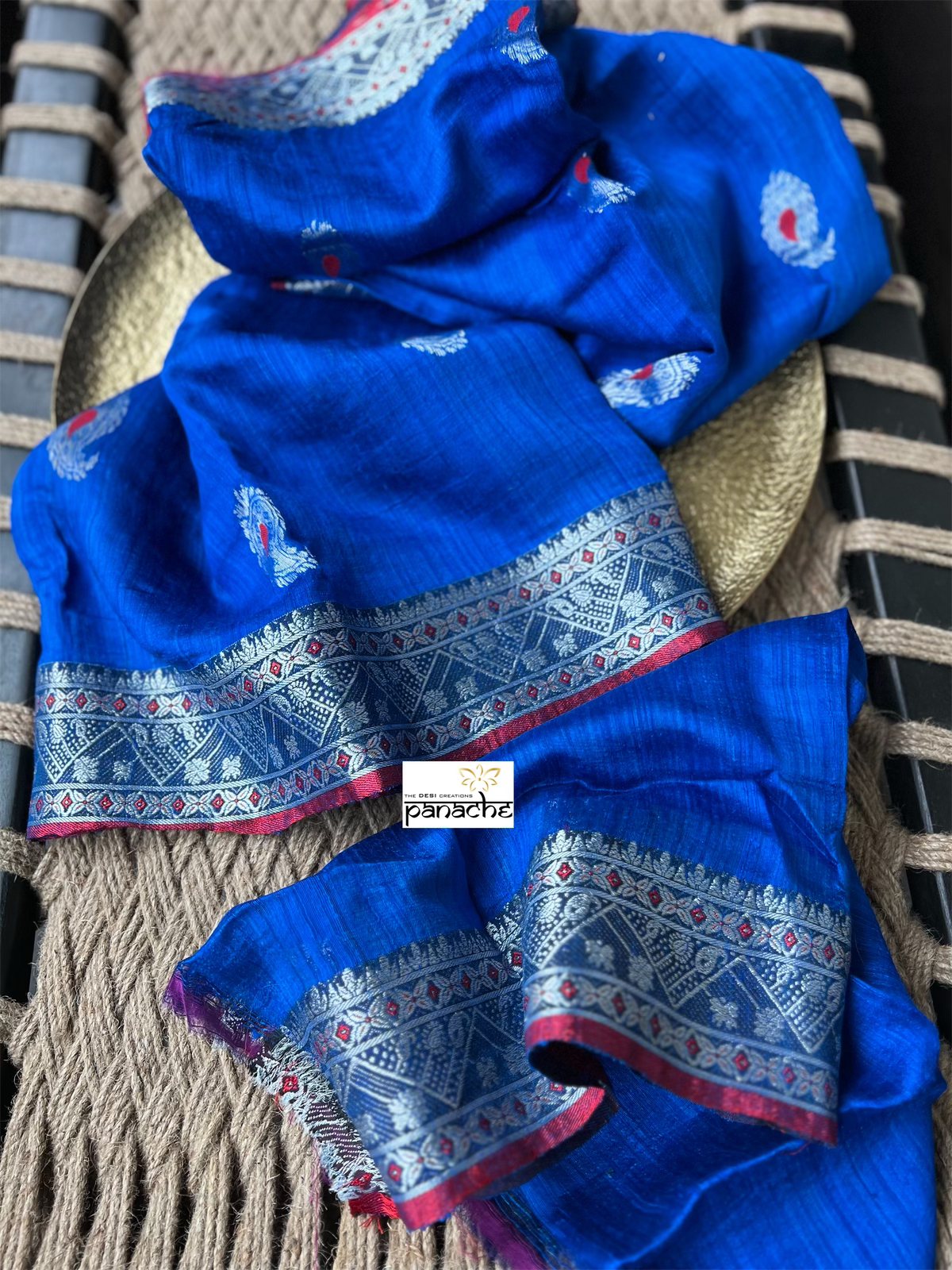 Pure Matka Silk - Royal Blue Woven