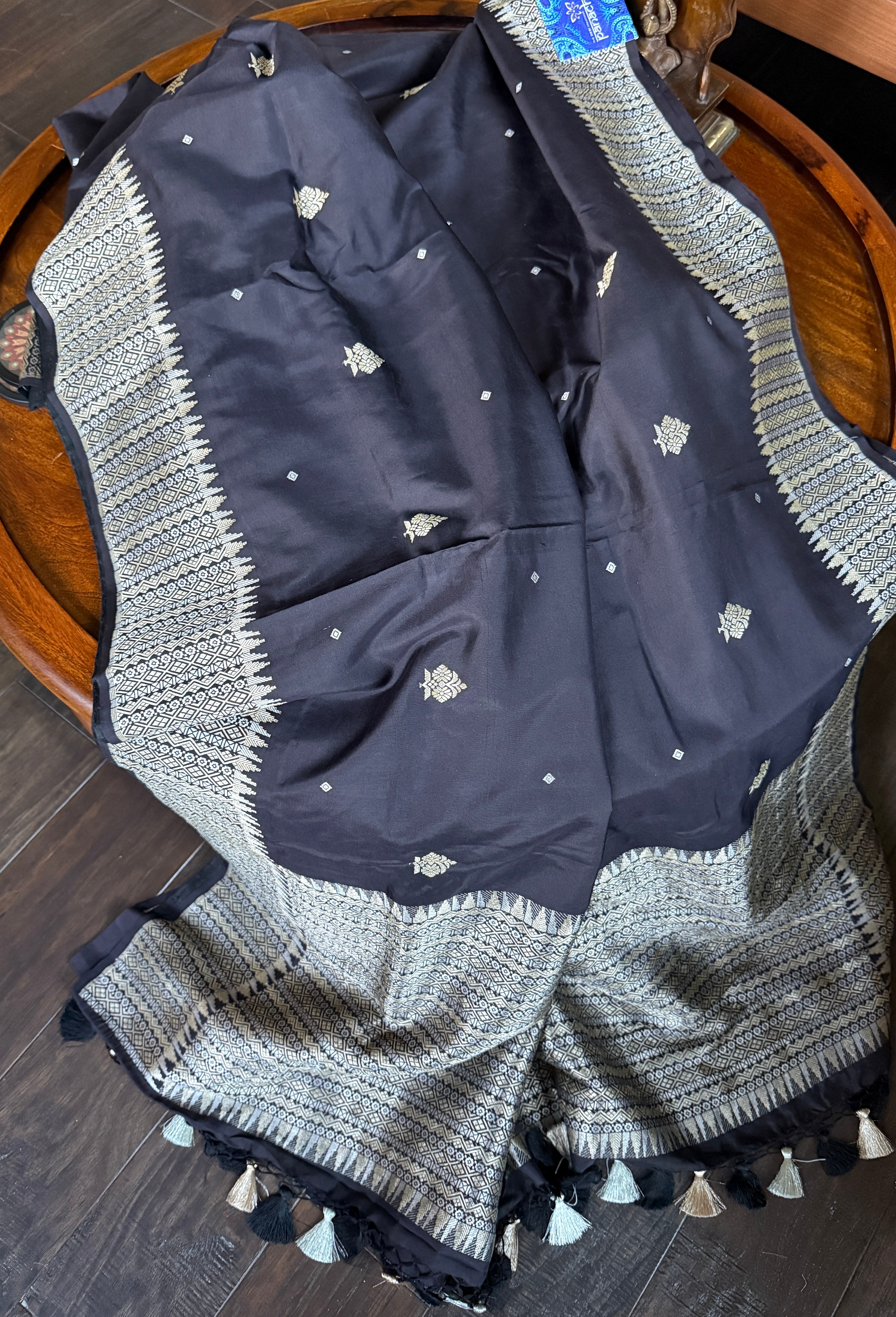 Exclusive Pure Katan Silk Kadhua Banarasi - Black