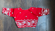 Designer Blouse - Red Jamdaani Woven